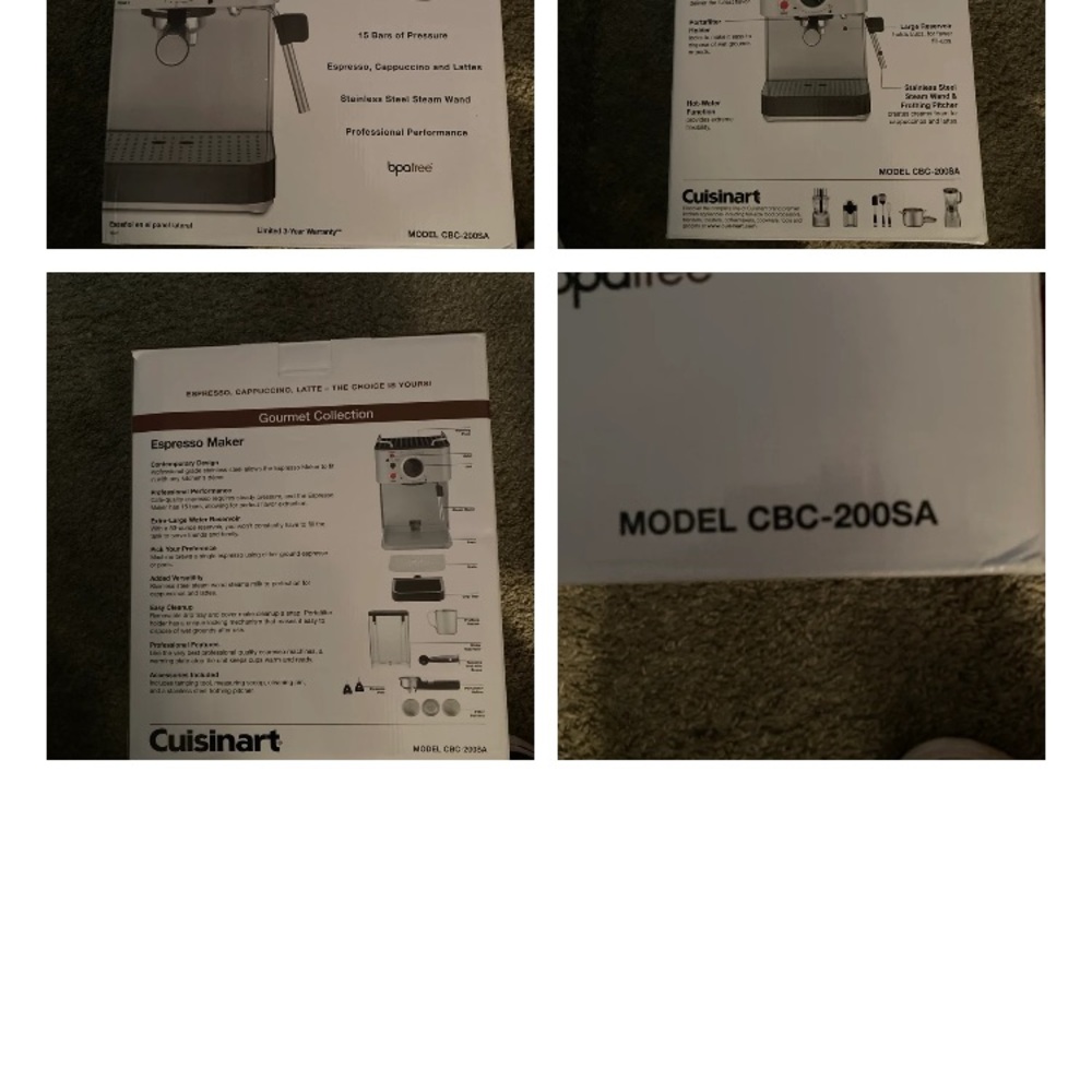 Cuisinart Espresso Maker in Silver and Black